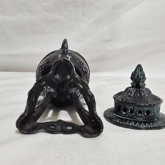 Antique Incense Burner Censer - 2 1/2" W x 6 1/4" H - Picture 5 of 5